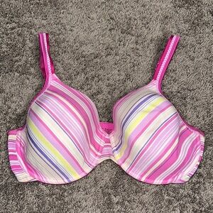 Playtex Pink and Yellow Candy Stripe Bra